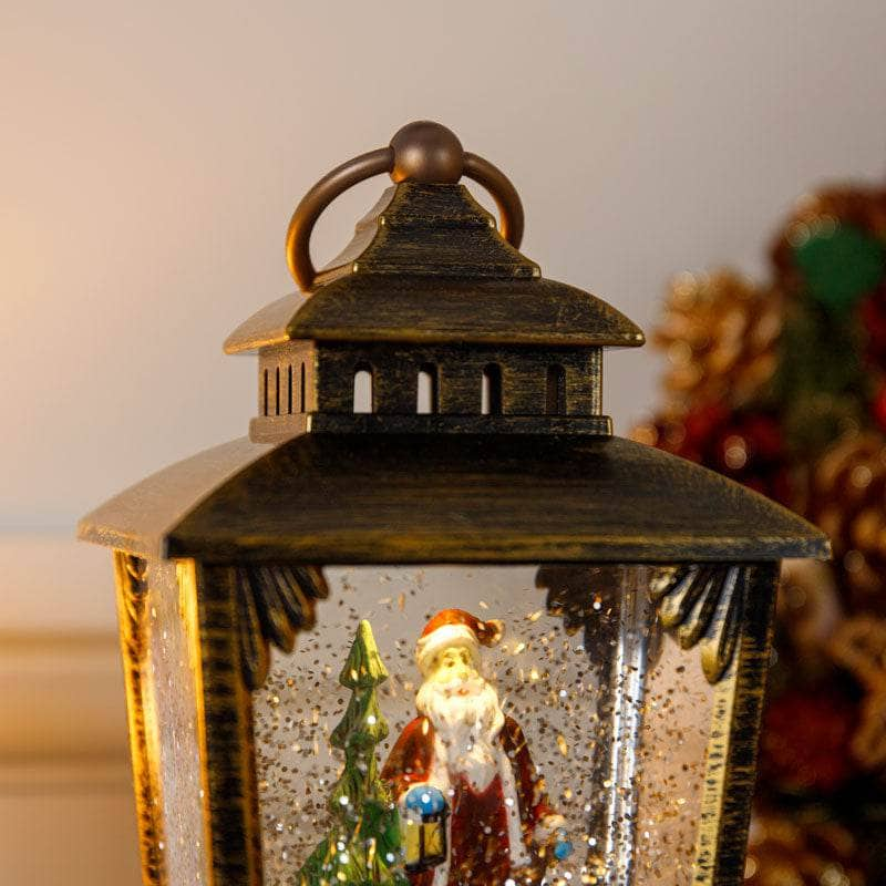 Christmas  -  Antique Santa Water Spinner Lantern -  60008739