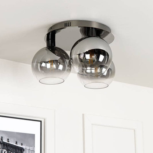 Lights  -  Arkansas Flush Ceiling Light - Black  -  60008840