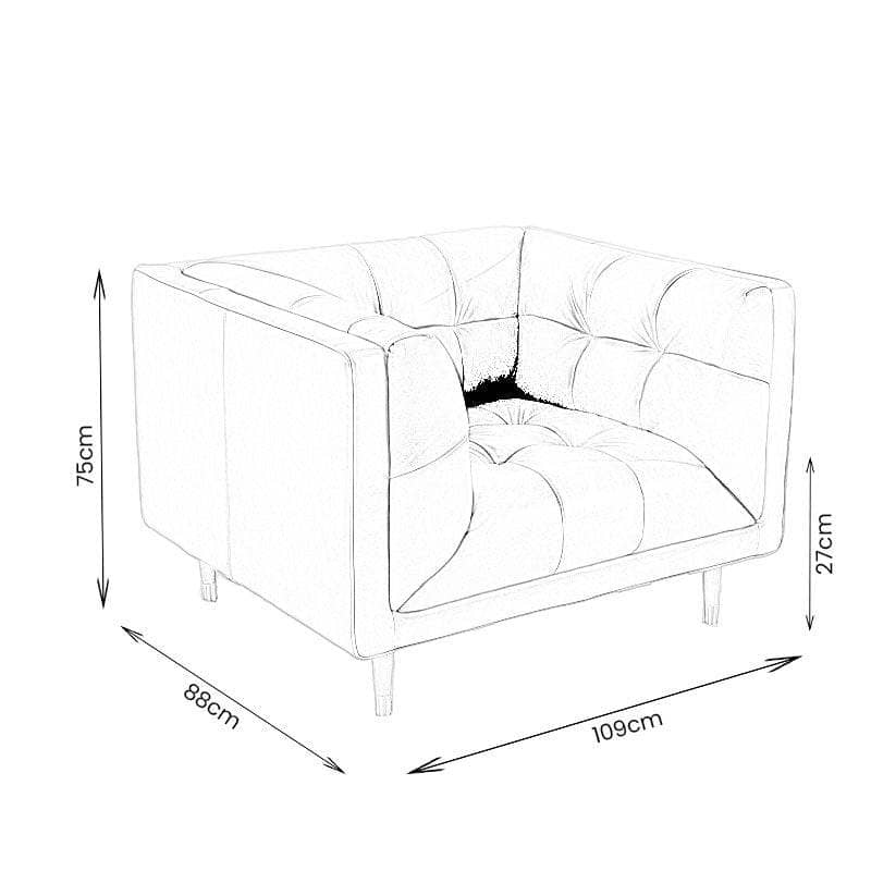 Furniture  -  Auckland Armchair - Grey  -  60010983