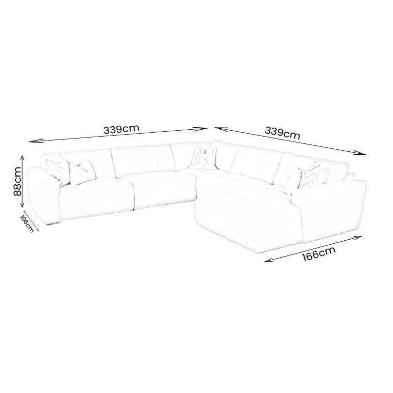 Furniture  -  Austin Corner Sofa - Cream  -  60013368