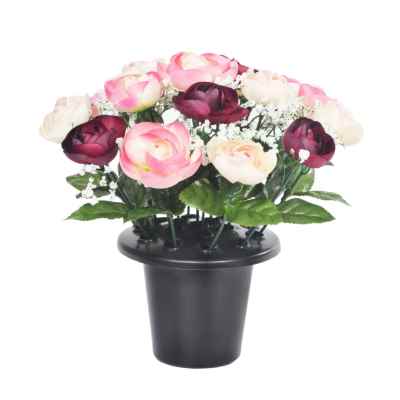 Gardening  -  Beauty Ranunculus Grave Pot 25cm  -  50143100