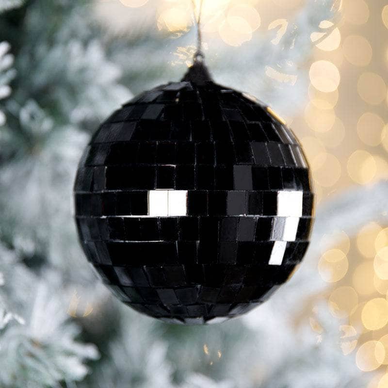 Christmas  -  Black Mirror Christmas Bauble - 10cm  -  60008470