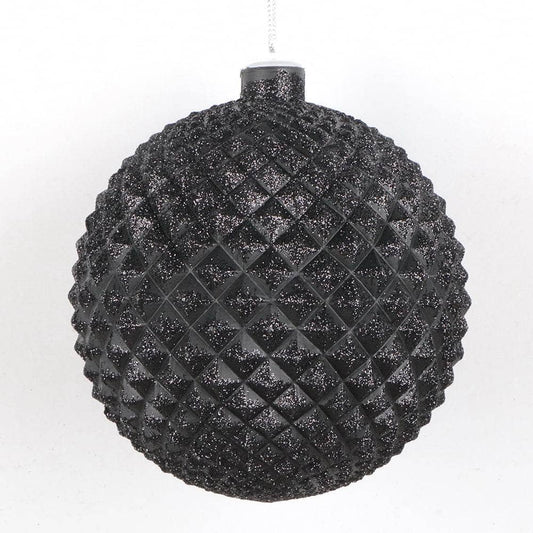 Black Spike Christmas Bauble - 13cm  -  60006801