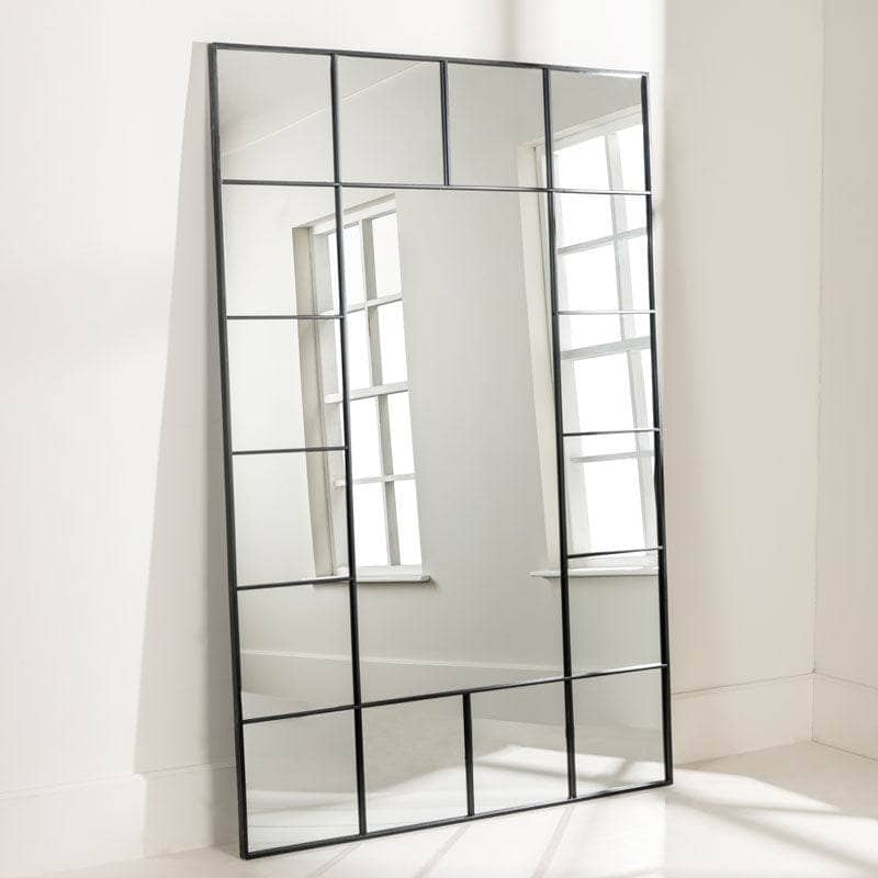 Mirrors  -  Black Window Mirror 119 x 179cm  -  60010948