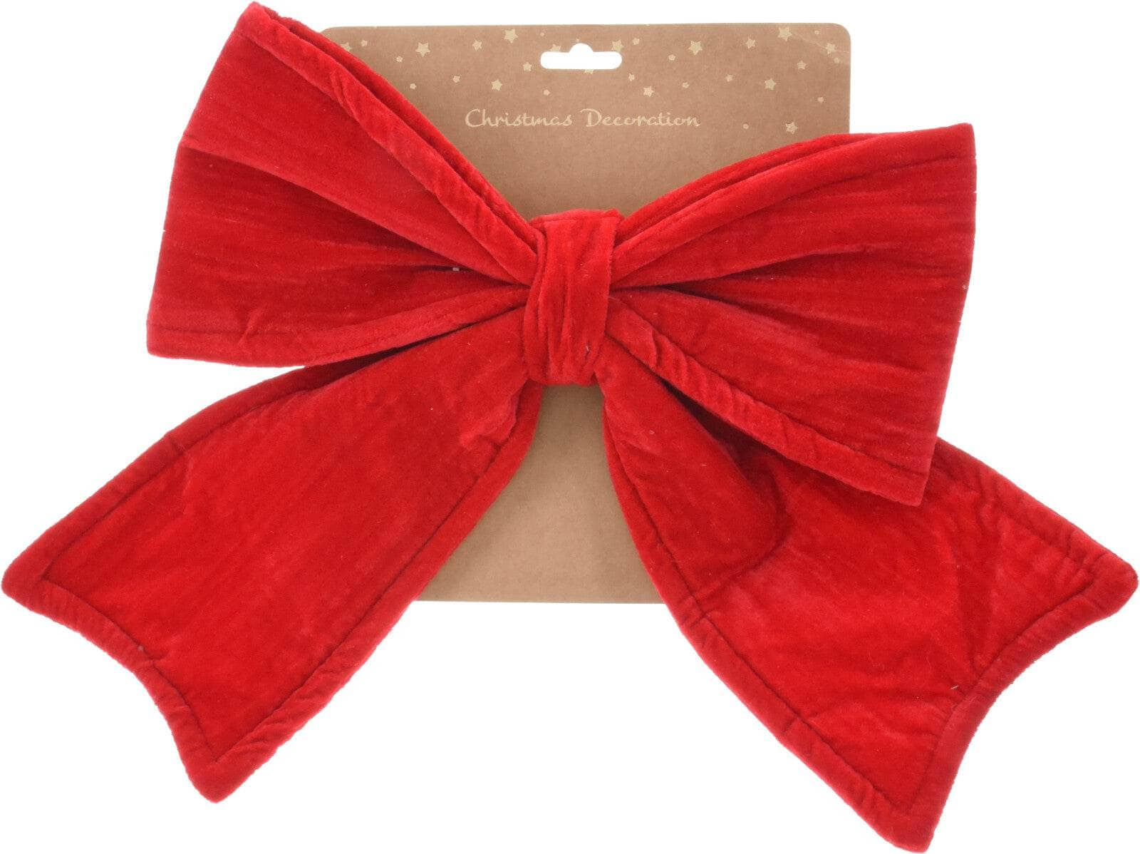 Red Velvet Bow - 34cm -  60008474