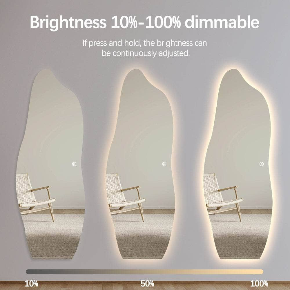 Mirrors  -  LED Mis-Shaped Mirror - Gold  -  60013452