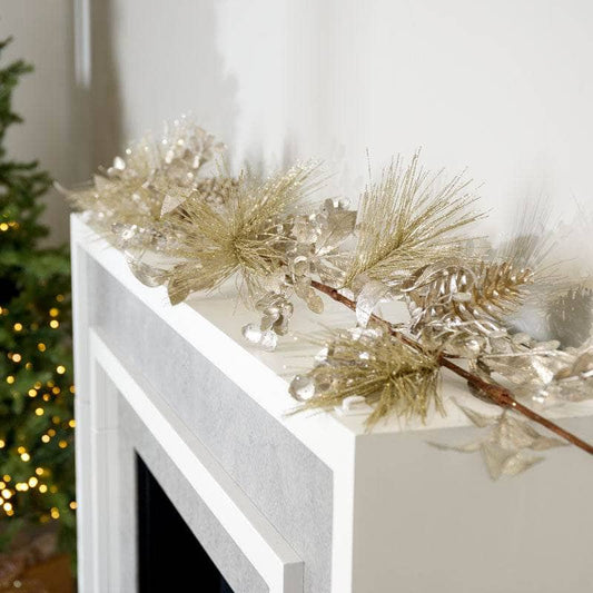 Christmas  -  Champagne Modern Metallic Garland - 180cm  -  60008822