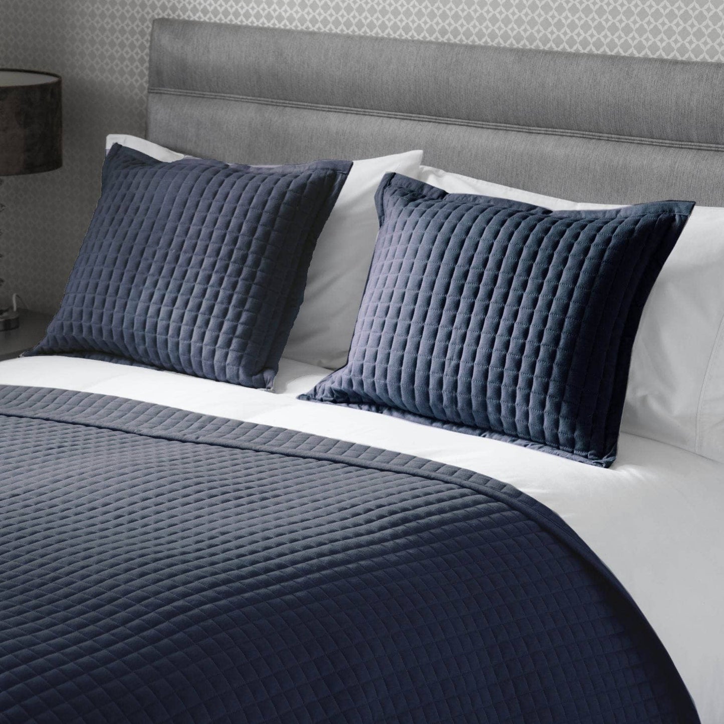 Homeware  -  Crompton Quilted Cushion - Navy  -  60009959