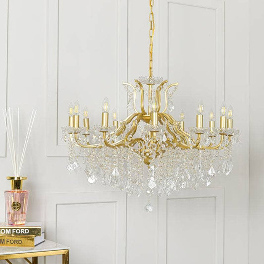 Lights  -  Delaware Large Chandelier Gold  -  60008844