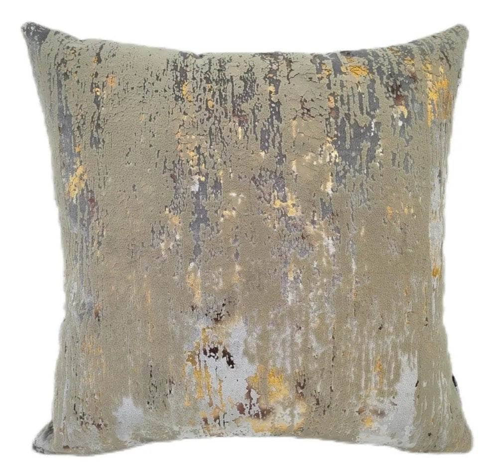 Homeware  -  Flock & Foil Cushion - Silver  -  60010236