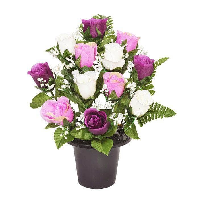 Gardening  -  Frontal Rosebud Fern Purple Grave Pot 29cm  -  60004324