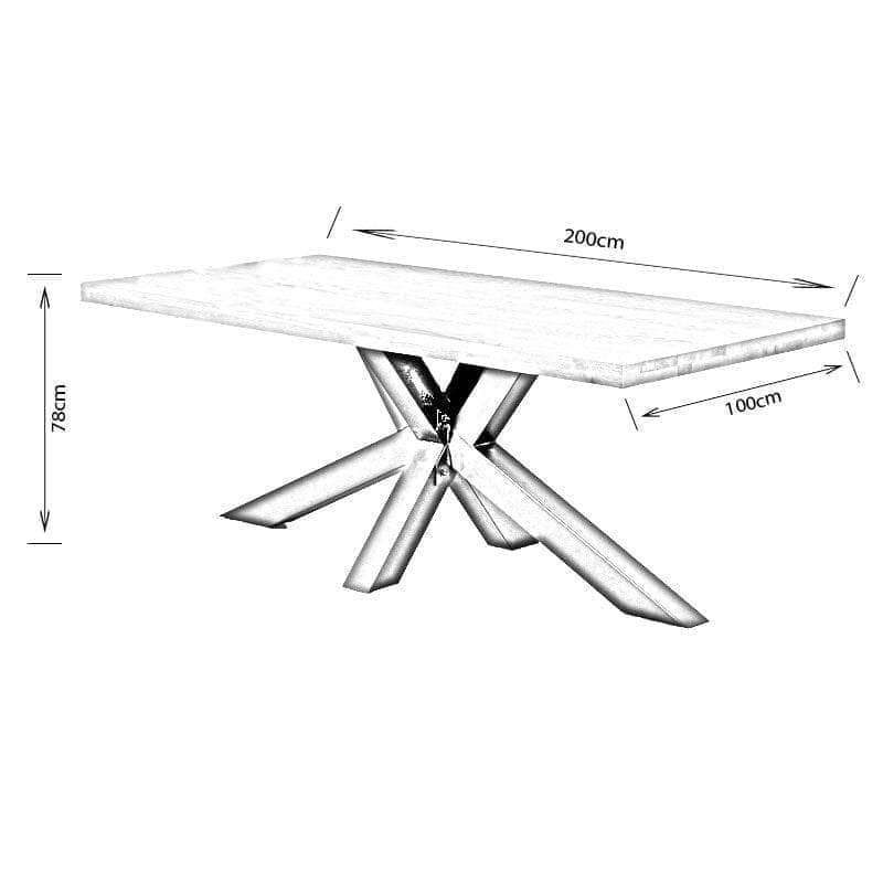 Furniture  -  Harrow 200cm Dining Table & 6 Emerald Montreal Chairs  -  60011152