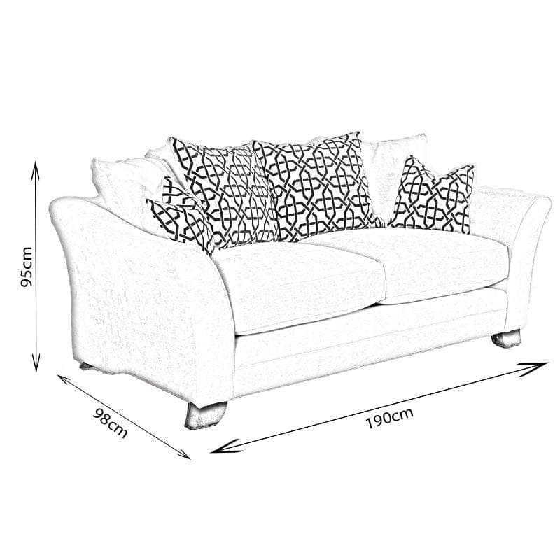 Furniture  -  Hyde 3 Seater Sofa - Oyster  -  60010966