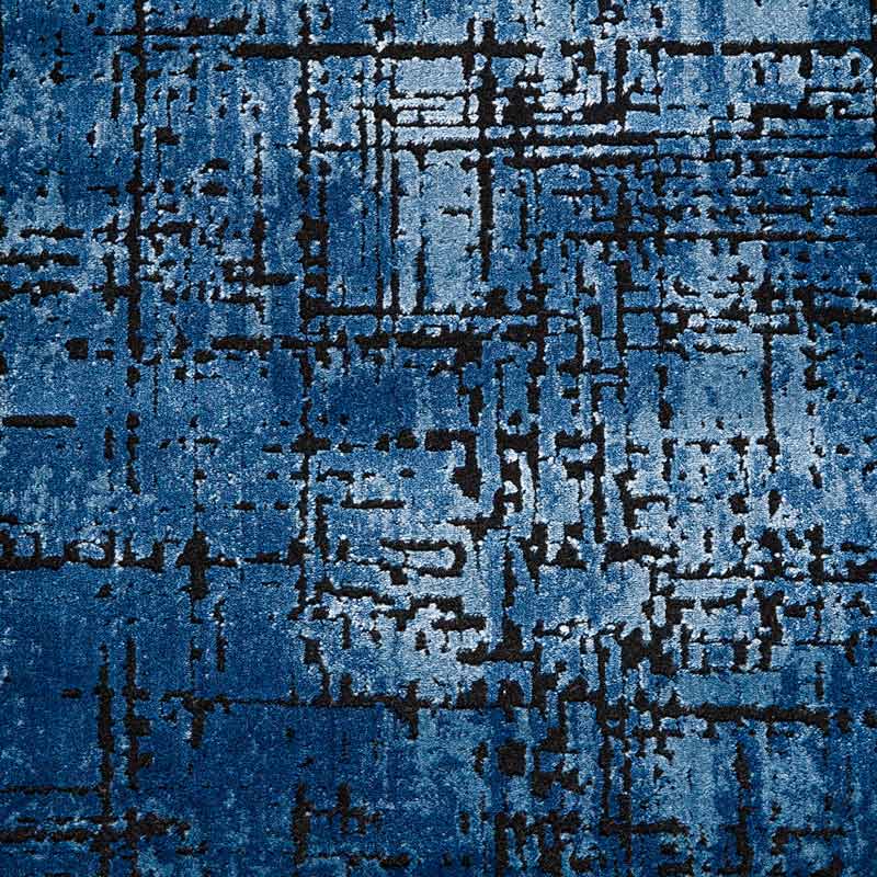 Rugs  -  Asiatic Kuza Abstract Rug - Navy  - 