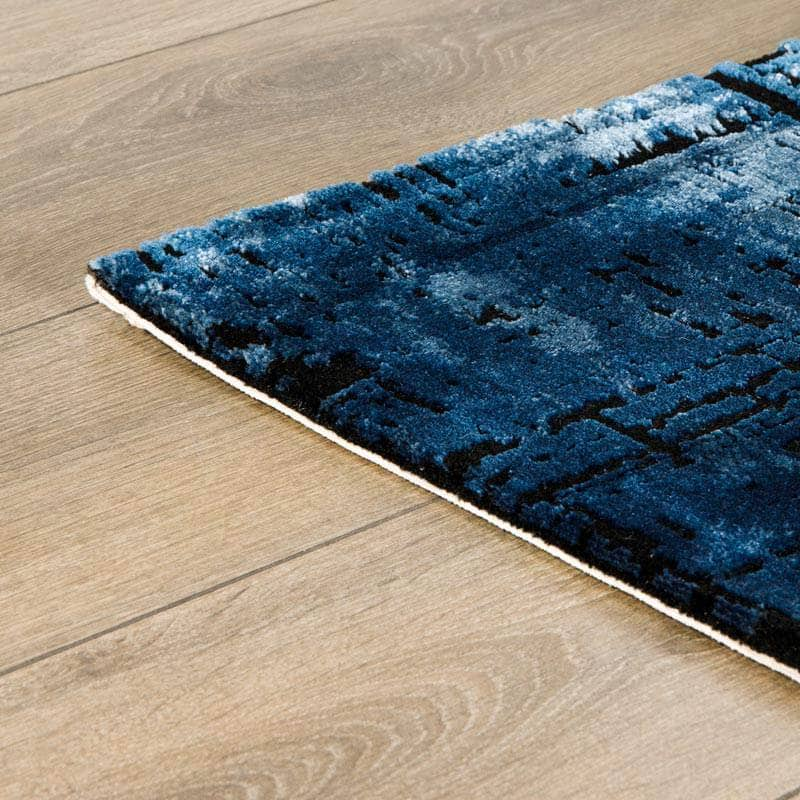 Rugs  -  Asiatic Kuza Abstract Rug - Navy  - 