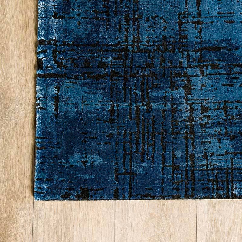 Rugs  -  Asiatic Kuza Abstract Rug - Navy  - 