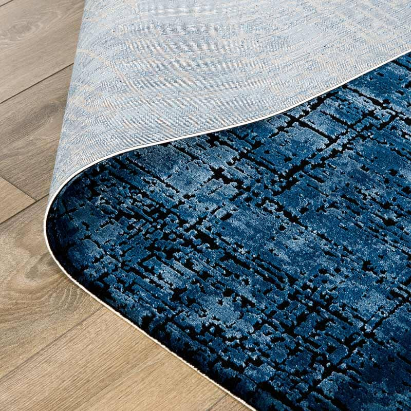 Rugs  -  Asiatic Kuza Abstract Rug - Navy  - 