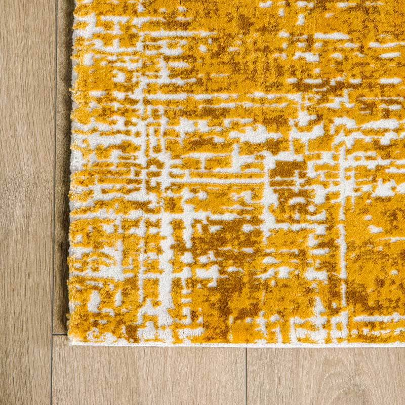 Rugs  -  Kuza Gold Abstract Rug - Multiple Sizes  - 