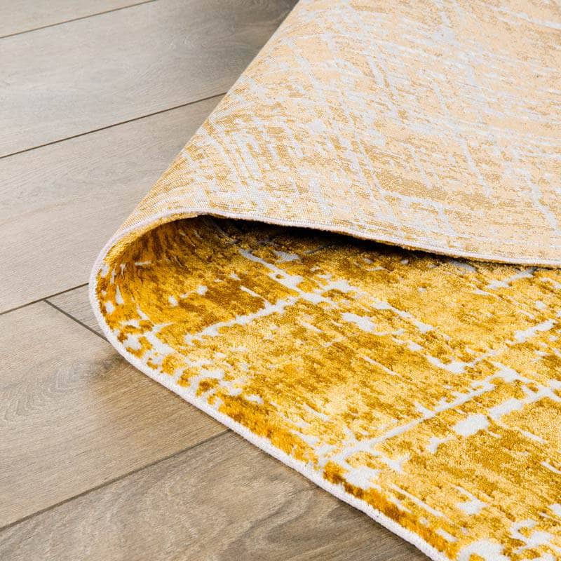 Rugs  -  Kuza Gold Abstract Rug - Multiple Sizes  - 