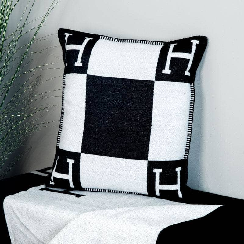 Homeware  -  Letter H Cushion - Black  -  60007732