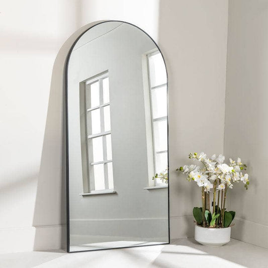  -  Black Arch Top Mirror - 90 x 180cm  -  60009767
