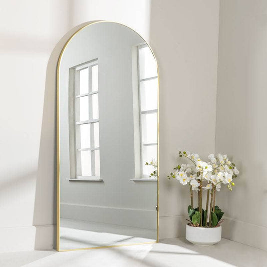 Mirrors  -  Gold Arch Top Mirror - 90x180cm  -  60009768