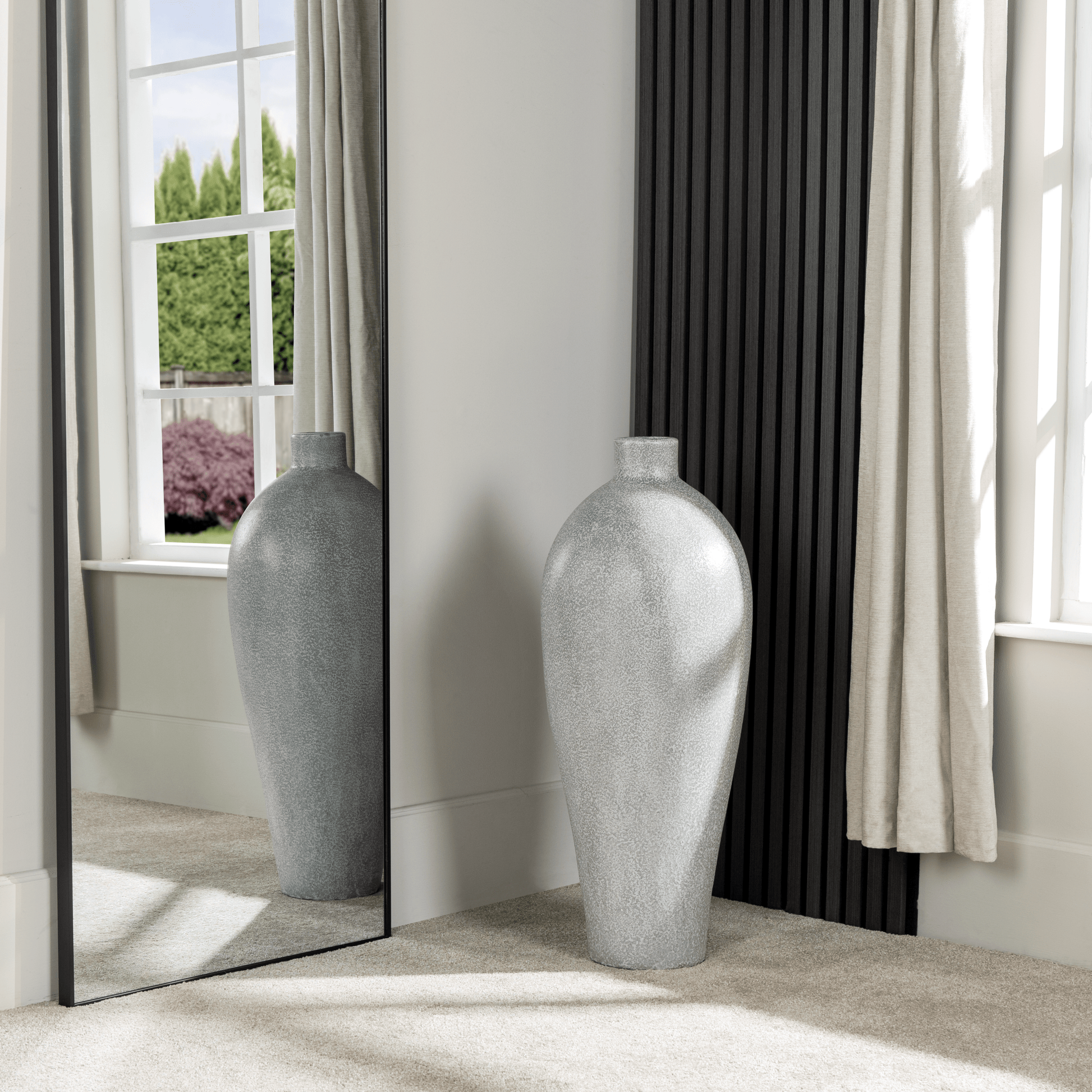 Homeware  -  Grey Concrete Effect Vase - Small  -  50141909