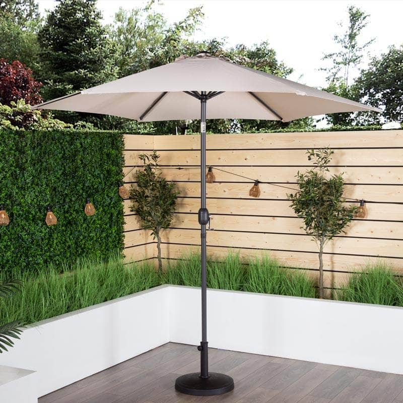 Gardening  -  Weatherking Crank & Tilt Parasol  2.7m - Light Taupe  -  60009014