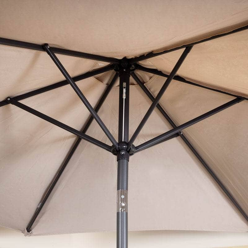 Gardening  -  Weatherking Crank & Tilt Parasol  2.7m - Light Taupe  -  60009014