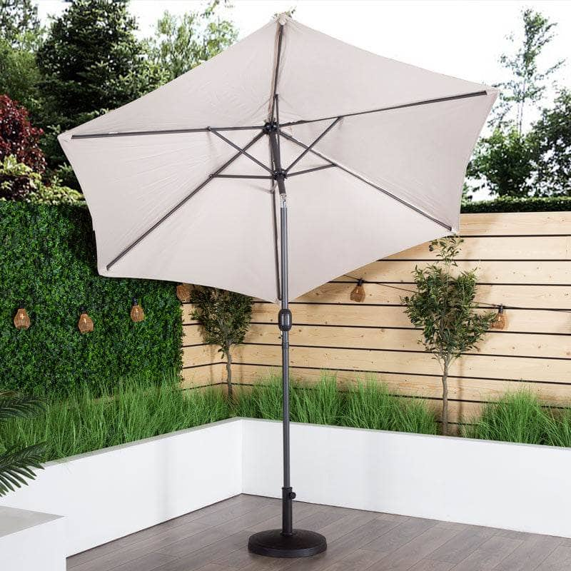 Gardening  -  Weatherking Crank & Tilt Parasol  2.7m - Light Taupe  -  60009014