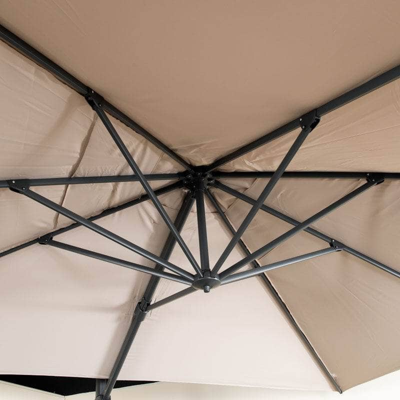 Gardening  -  Weatherking Lazio 4x3m Parasol & Base - Taupe  -  60009027