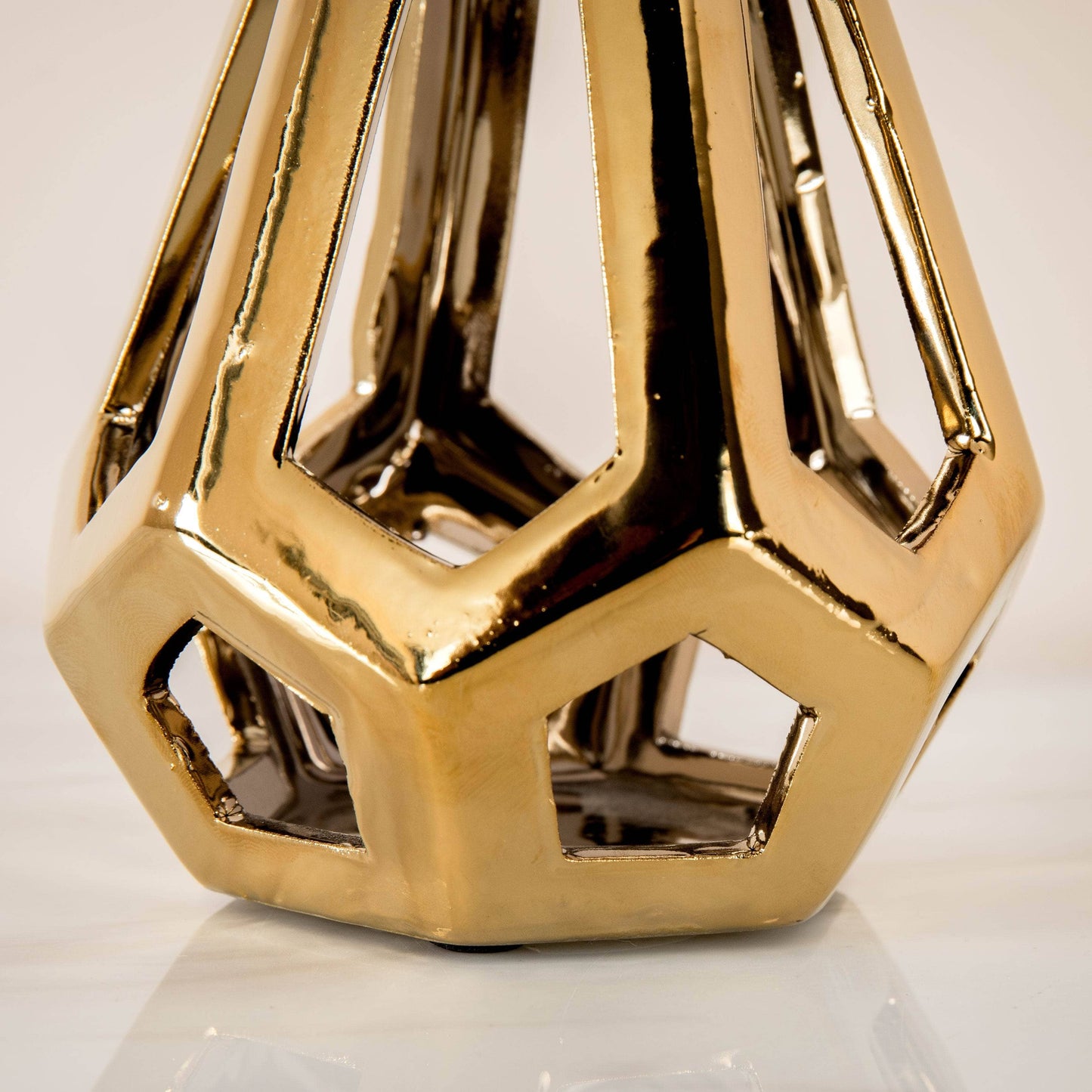 Homeware  -  Gold Hexagon Tealight Holder - Small  -  60011682