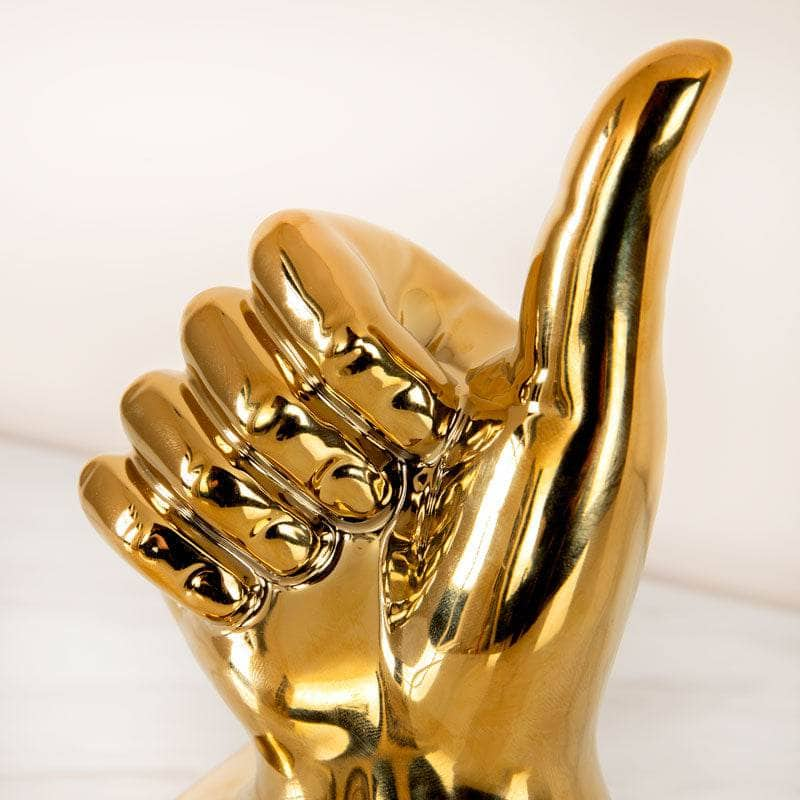 Homeware  -  Gold Thumbs Up Sculpture - 16cm  -  60005099