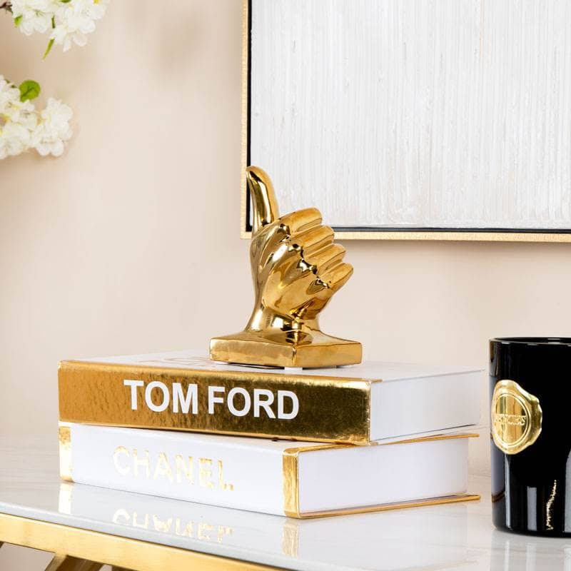 Homeware  -  Gold Thumbs Up Sculpture - 16cm  -  60005099