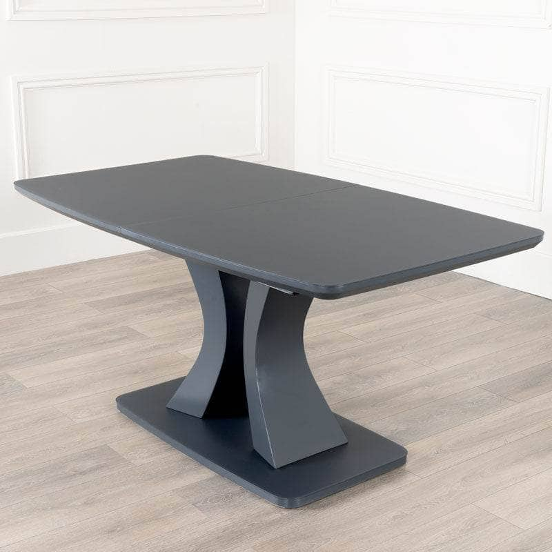 Furniture  -  Picasso Large Extending Dining Table - Charcoal  -  60011535