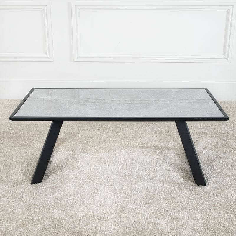 Furniture  -  Valetta Ceramic Coffee Table - Black & Grey  -  60011678