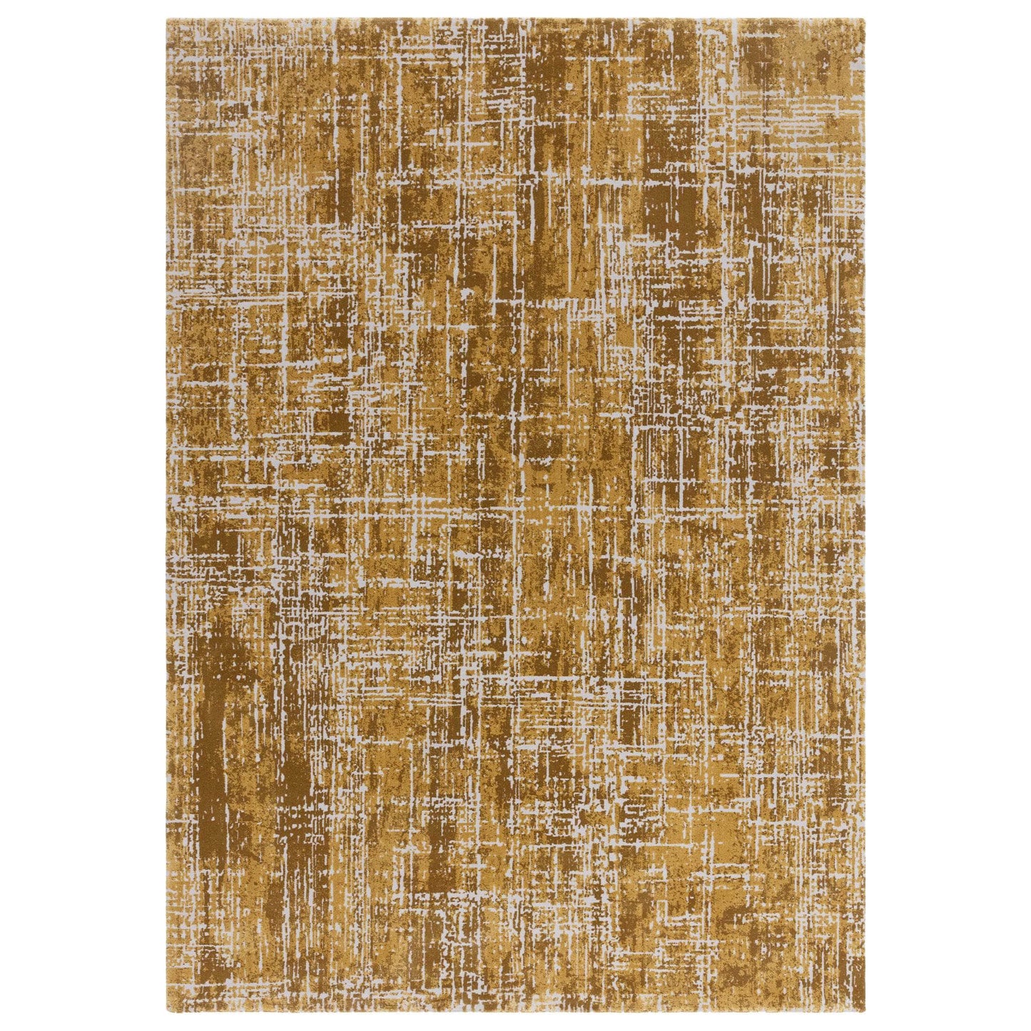 Rugs  -  Kuza Gold Abstract Rug - Multiple Sizes  - 