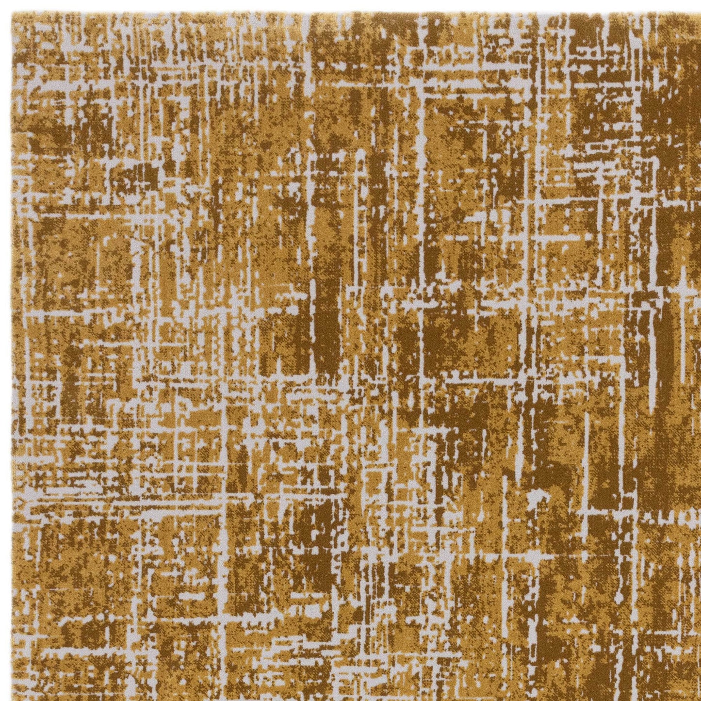 Rugs  -  Kuza Gold Abstract Rug - Multiple Sizes  - 