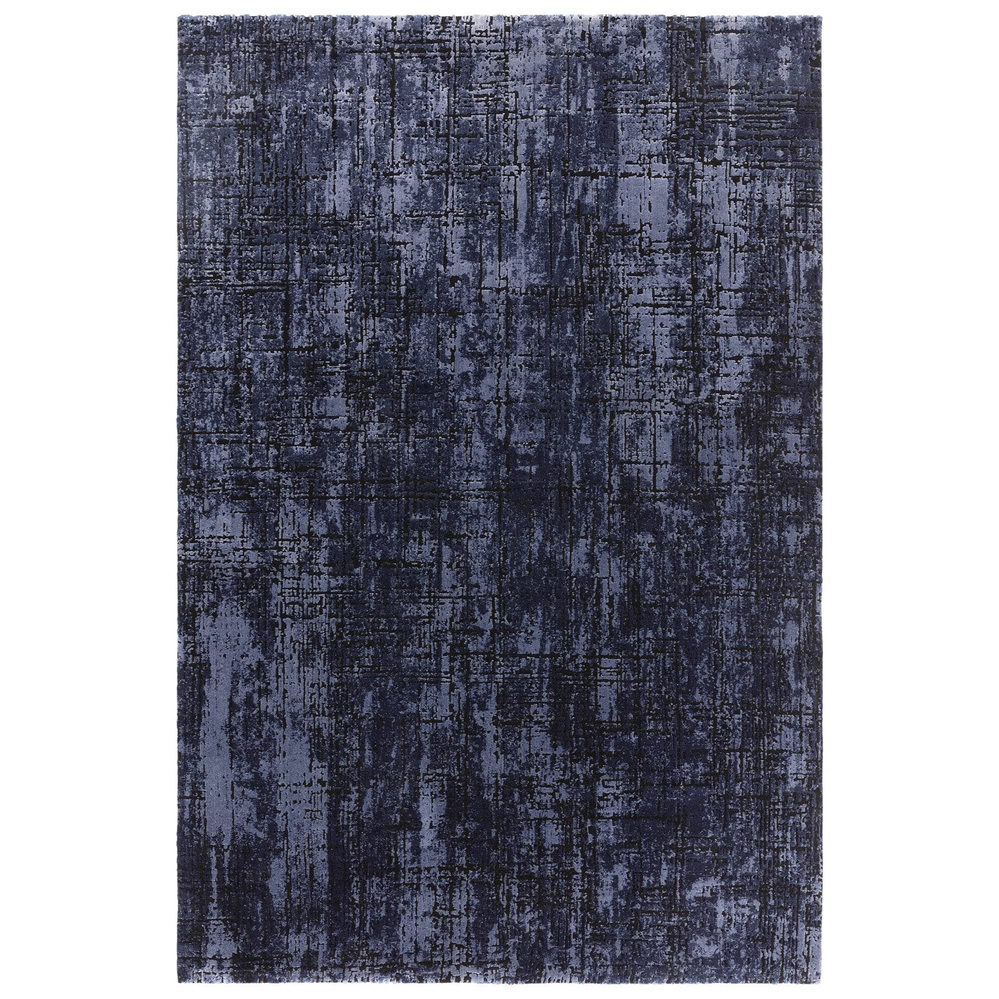 Rugs  -  Kuza Navy Abstract Rug - Multiple Sizes  - 