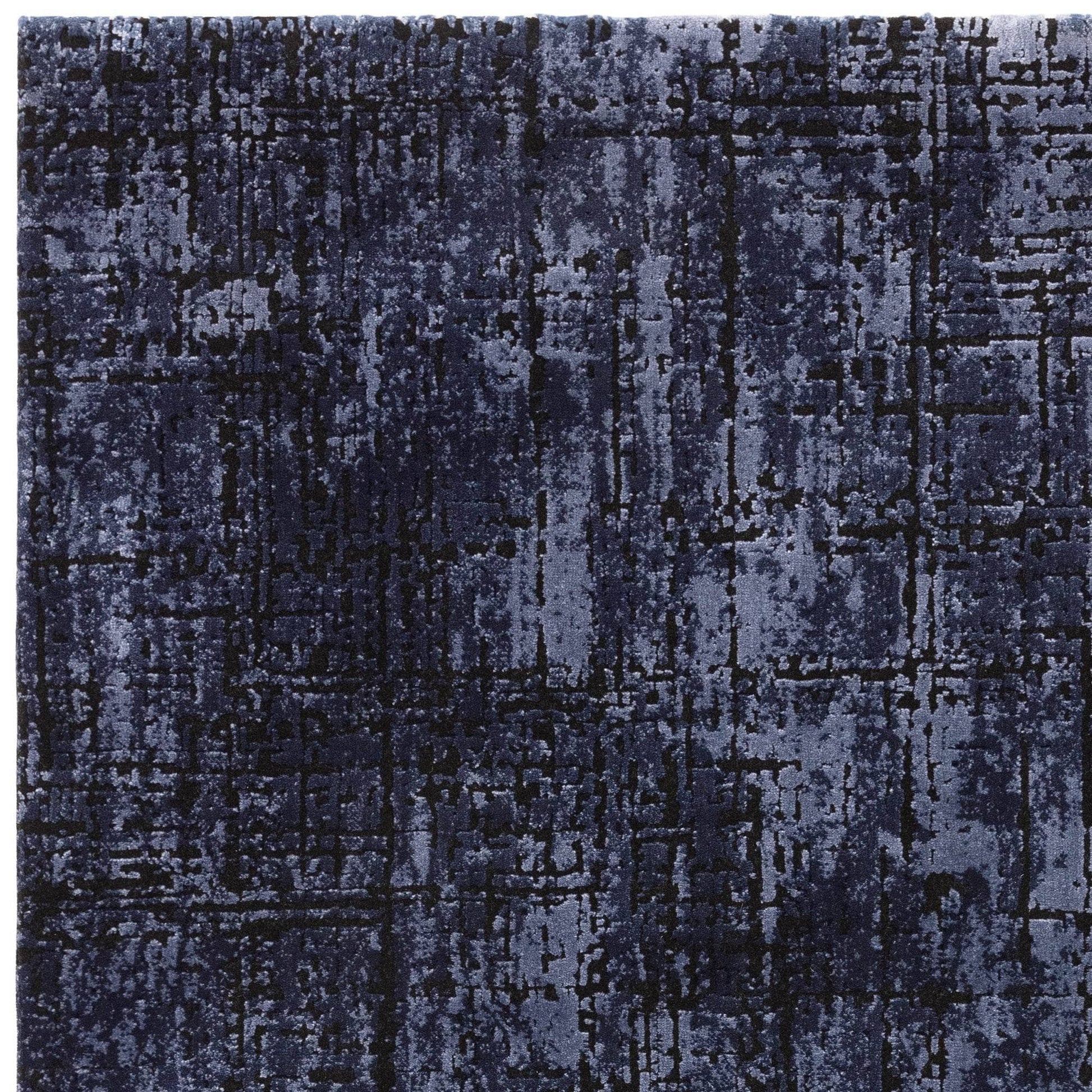 Rugs  -  Kuza Navy Abstract Rug - Multiple Sizes  - 