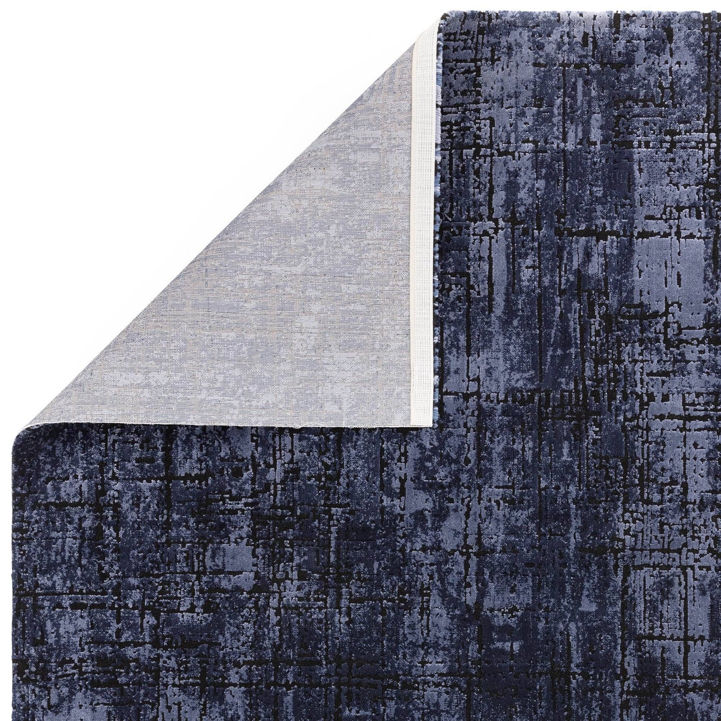 Rugs  -  Kuza Navy Abstract Rug - Multiple Sizes  - 