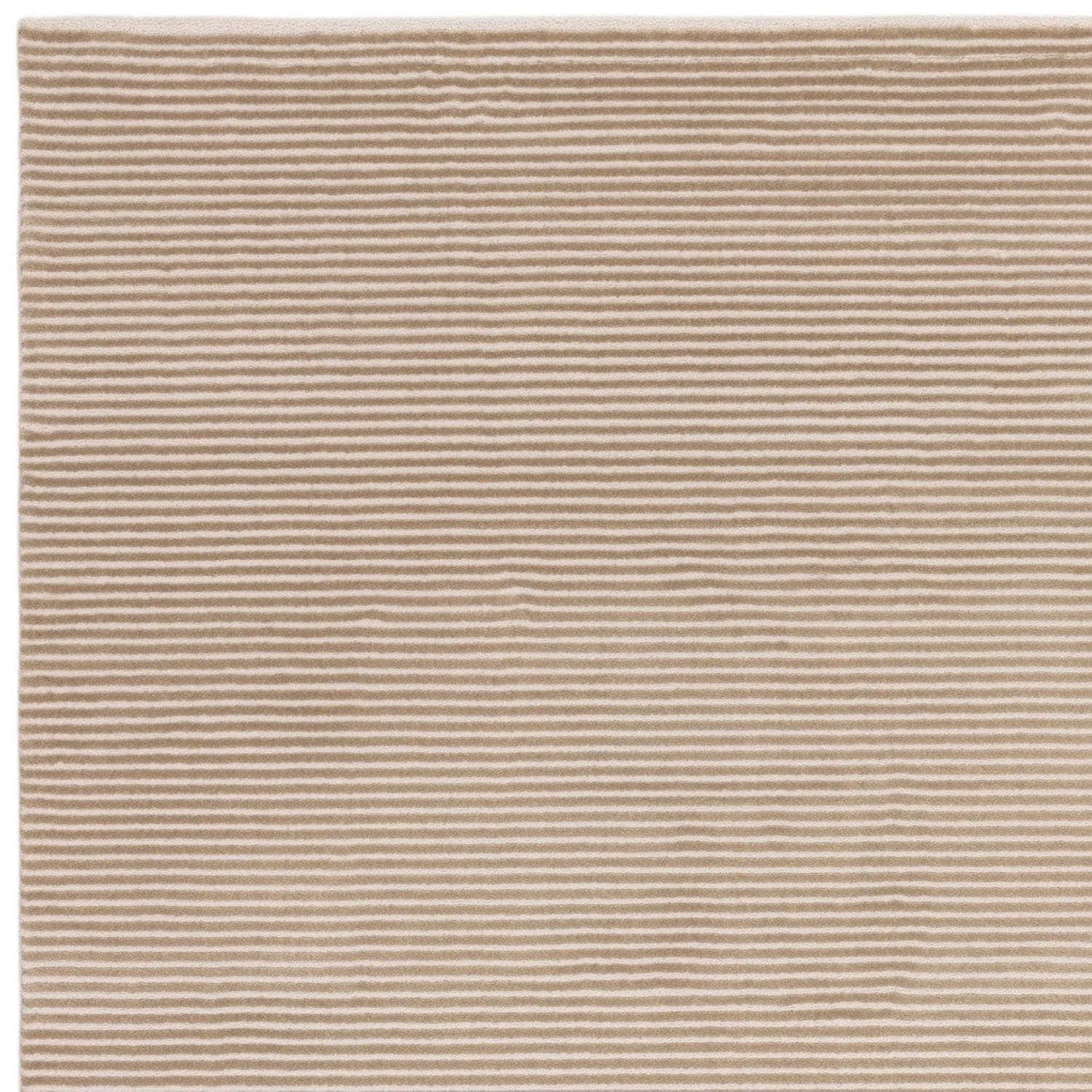 Homeware  -  Kuza Plain Stripe Beige Rug - Multiple Sizes  - 