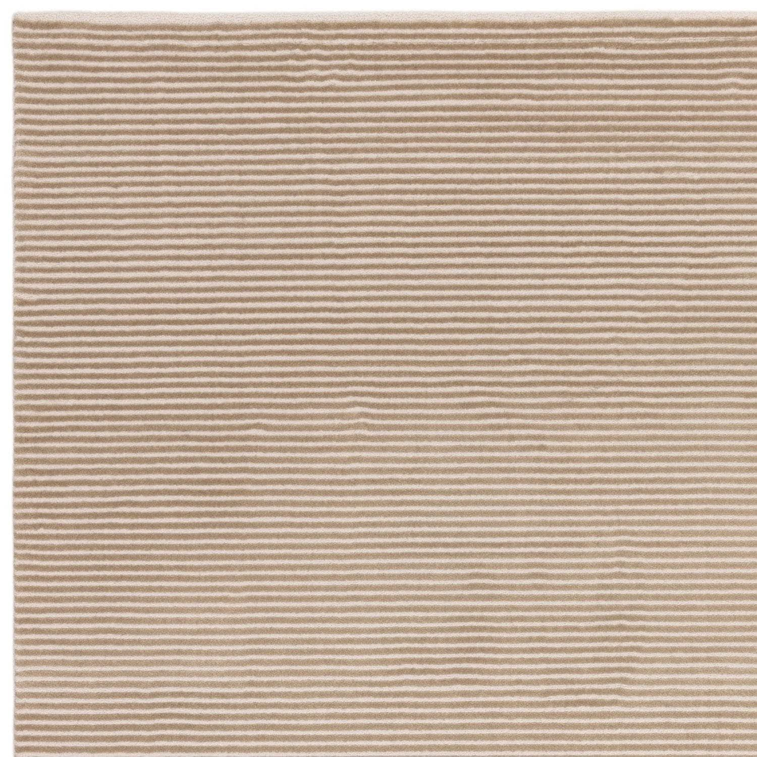 Homeware  -  Kuza Plain Stripe Beige Rug - Multiple Sizes  - 