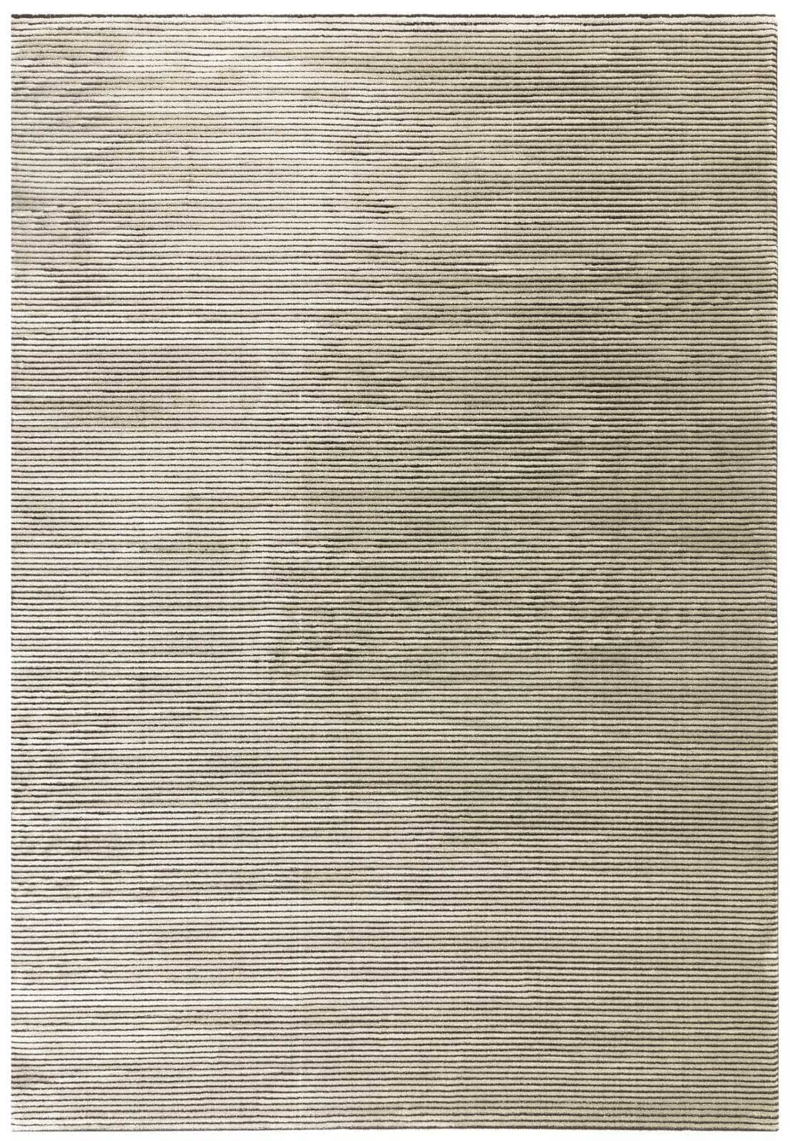 Rugs  -  Kuza Plain Stripe Khaki Rug - Multiple Sizes  - 