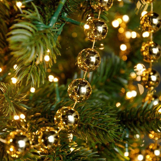 Christmas  -  Light Gold Bead Garland - 2cm  -  60008525