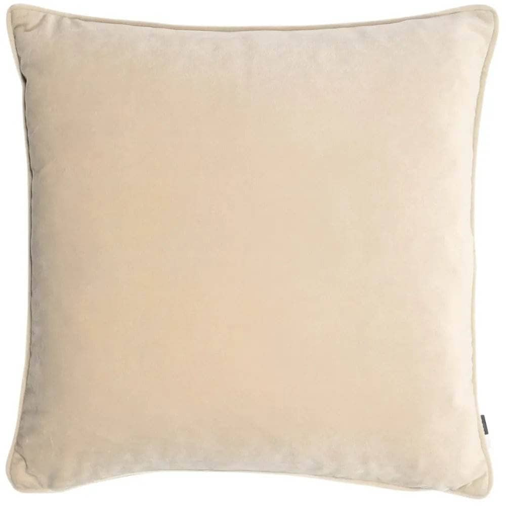 Homeware  -  Matt Velvet Cushion With Piping - Champagne  -  60010238