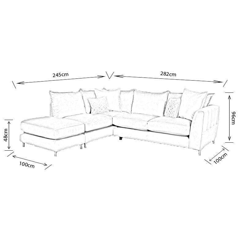 Furniture  -  Nice Chaise Sofa - Left Hand Facing  -  60007086