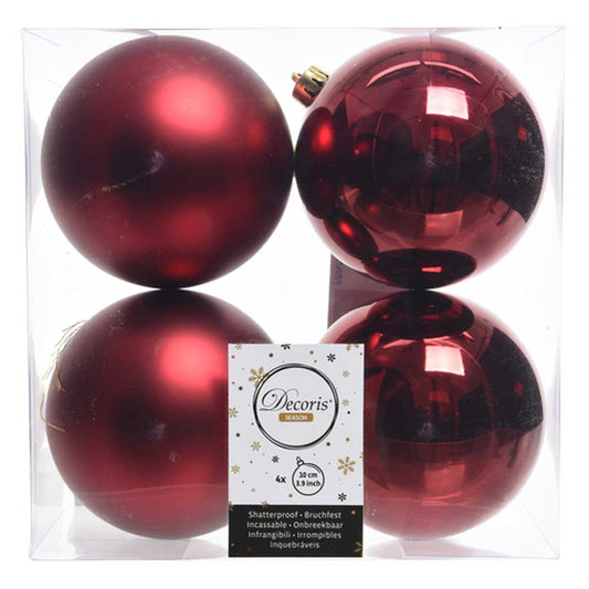 Oxblood Baubles - 4 Pack -  50121558