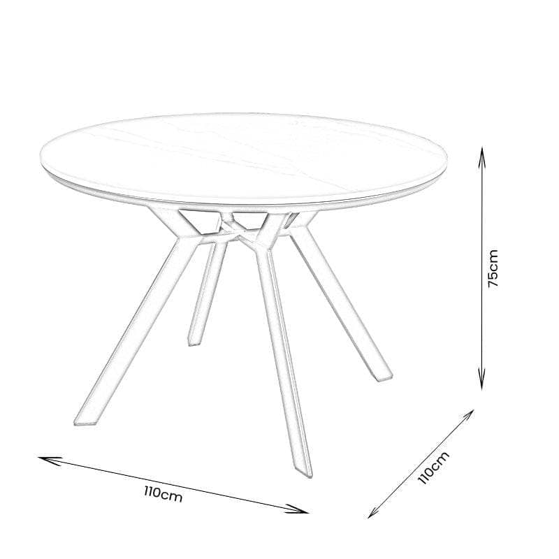 Gardening  -  Sofia Round 4 Seater Dining Set  -  60009596