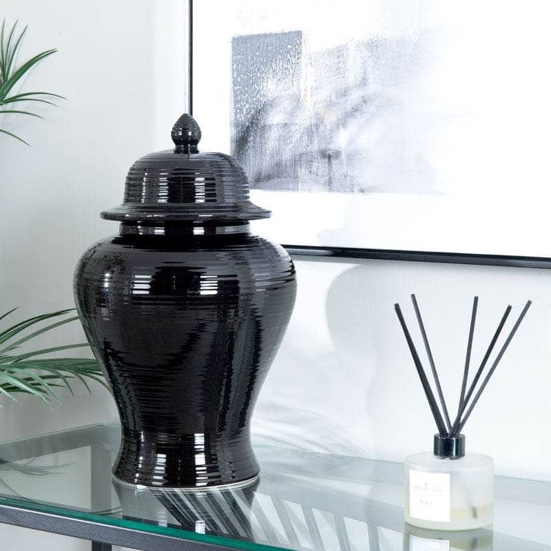  Homeware -  Temple Jar Black - 16"  -  60008115